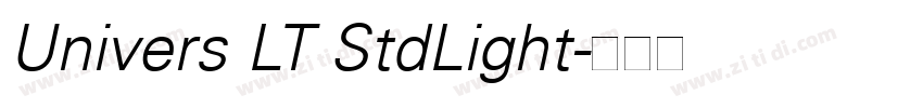 Univers LT StdLight字体转换